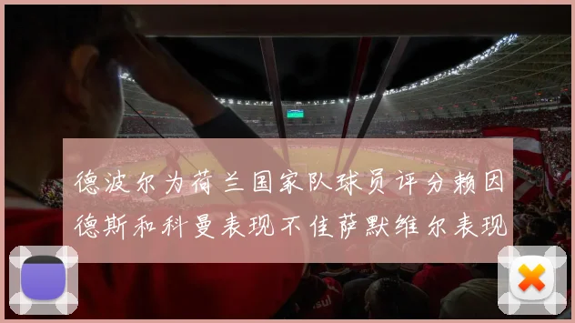 德波尔为荷兰国家队球员评分赖因德斯和科曼表现不佳萨默维尔表现最佳